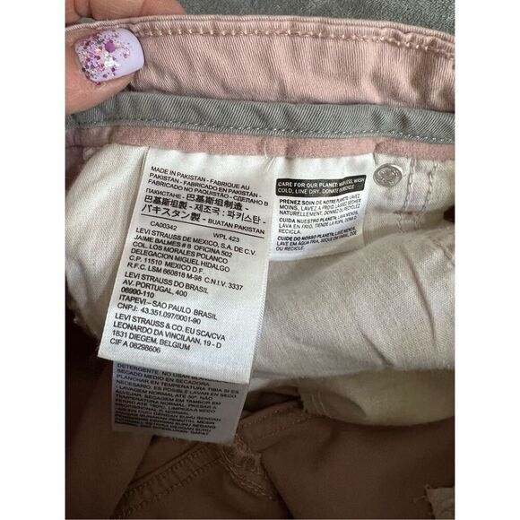 Levi's 505 Jeans Womens Size 28 Pale Pink Straight Leg Mid Rise Stretch Denim - Picture 5 of 11